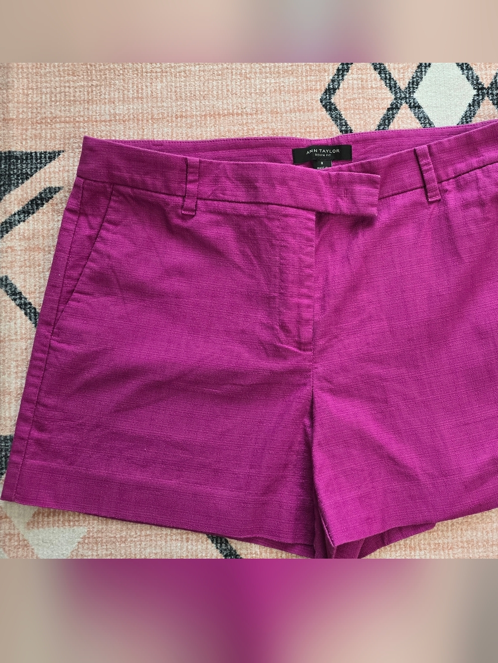Ann Taylor High Waist Magenta Shorts Size 8